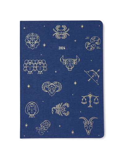 Zodiac A5 Week to View Diary 2024 - Multilanguage#color_midnight