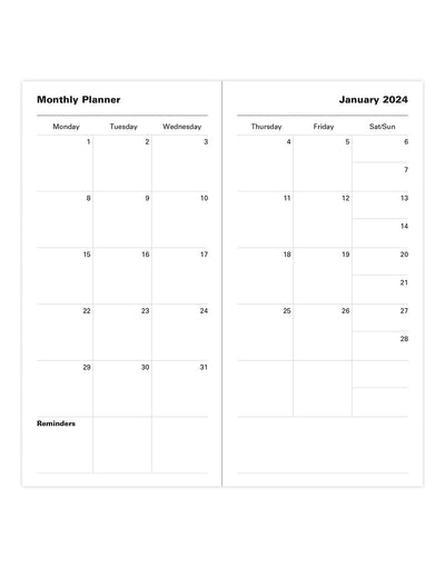 Classic Slim Week to View Diary with Appointments 2024 - English#color_black