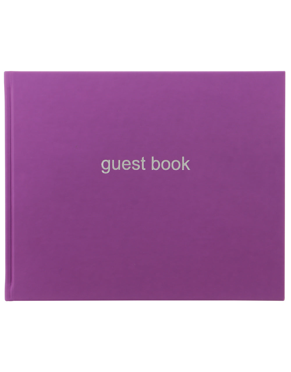Dazzle Quarto Landscape Ruled Guest Book Purple#color_purple
