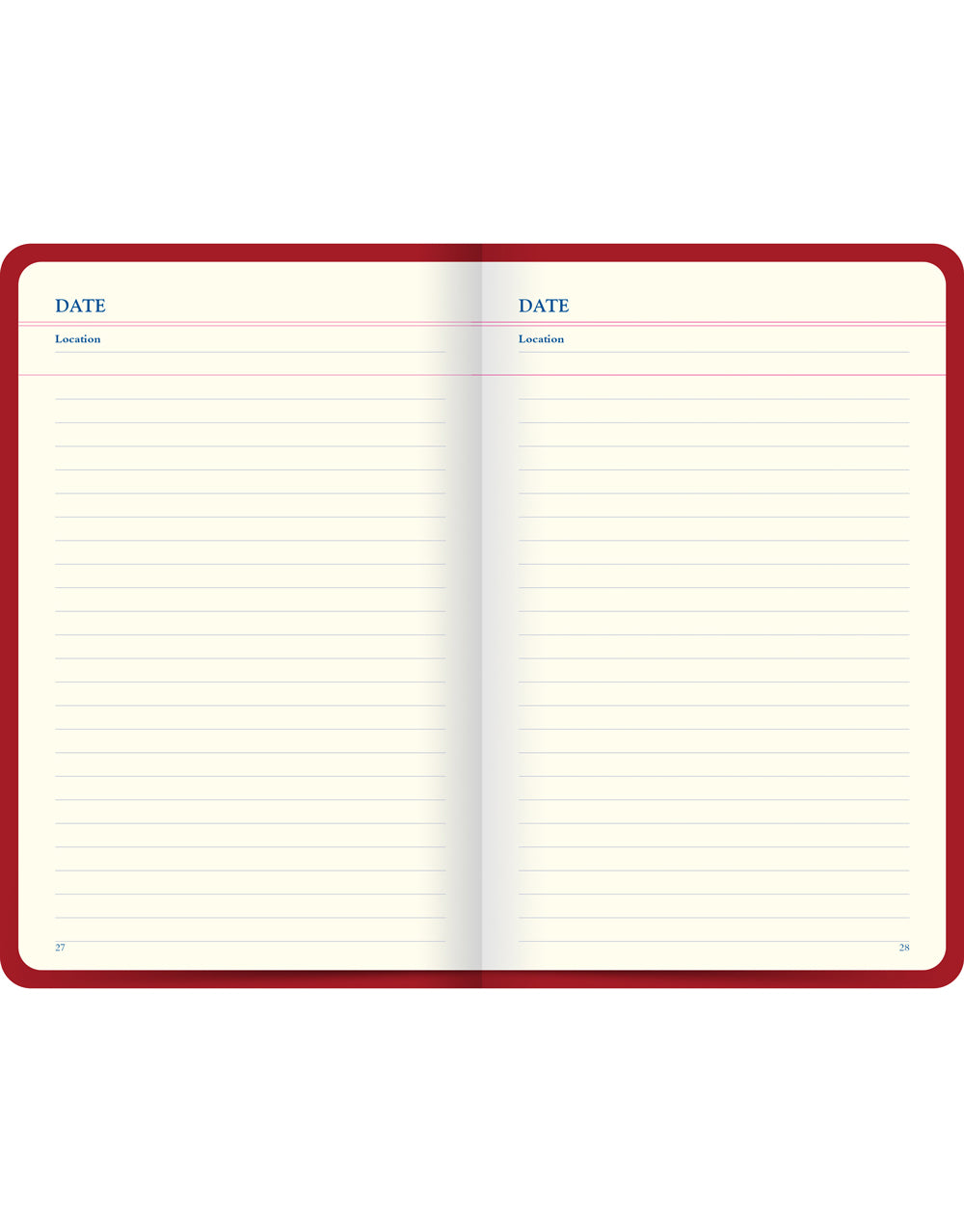 Icon Book Travel Journal Red#color_red