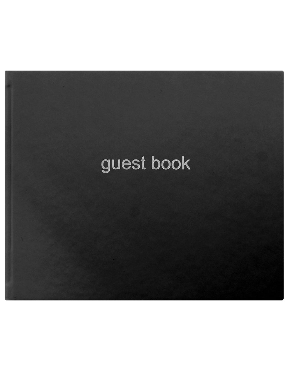 Dazzle Quarto Landscape Ruled Guest Book Black#color_black