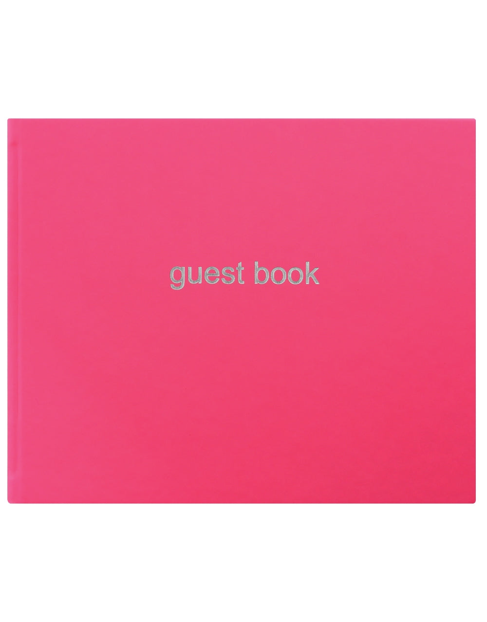 Dazzle Quarto Landscape Ruled Guest Book Pink#color_pink