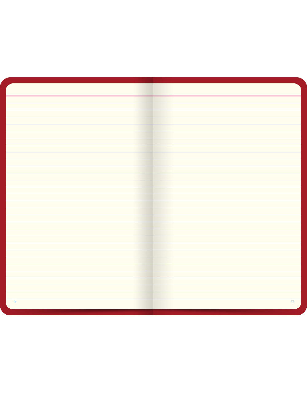 Icon Book Ruled Notebook Red#color_red