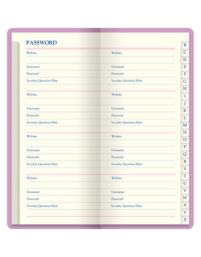 Icon Slim Pocket Password Book Pink#color_pink
